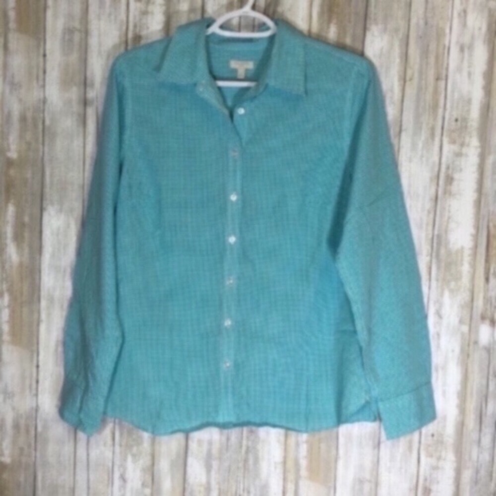 Talbots Blue Gingham Button Down - image 5